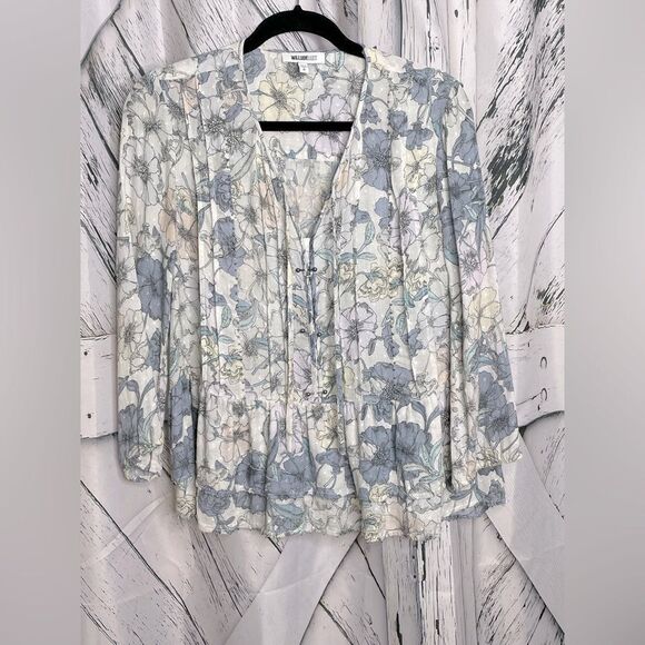 WILLIAM RAST Devon Floral Peasant Top M - Picture 2 of 9